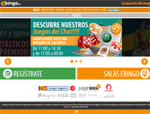 Tablet Screenshot of ebingo.es